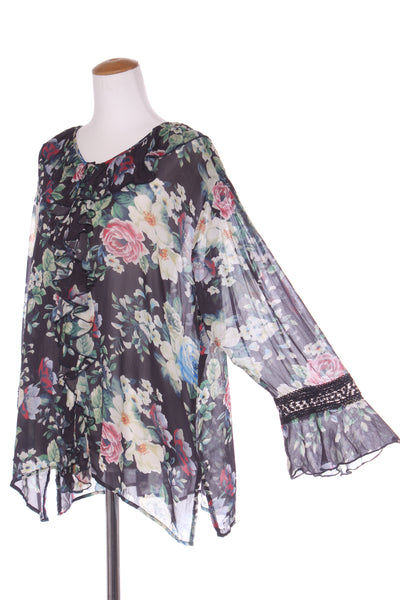 CURATE By Trelise "Off the cuff" top - Black shadow! 16