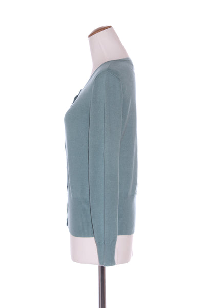OLIVER BLACK - Green viscose knit cardi! 10