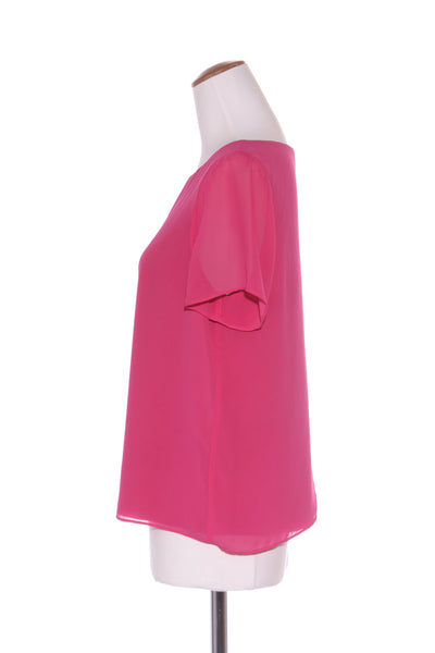 OLIVER BLACK - Magenta lined split back top! 10