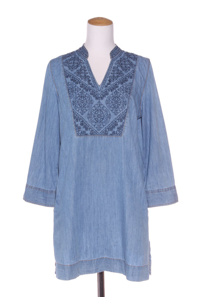 BLUE ILLUSION - Embroidered chambray tunic! 12