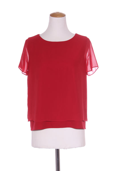 OLIVER BLACK - Red lined split back top! 10
