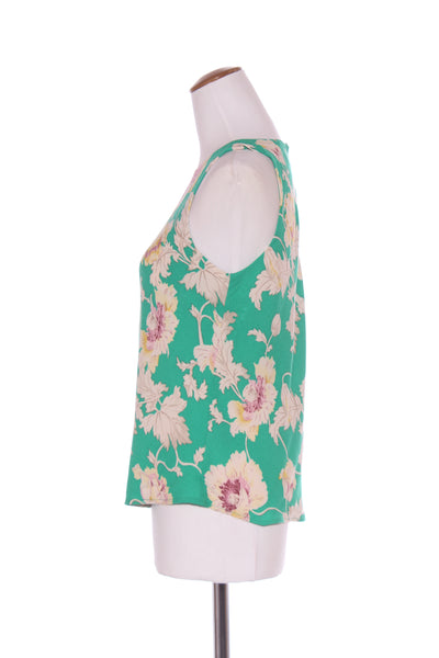STATE OF PLAY - green floral woven viscose tank! 8-10