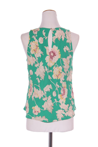 STATE OF PLAY - green floral woven viscose tank! 8-10