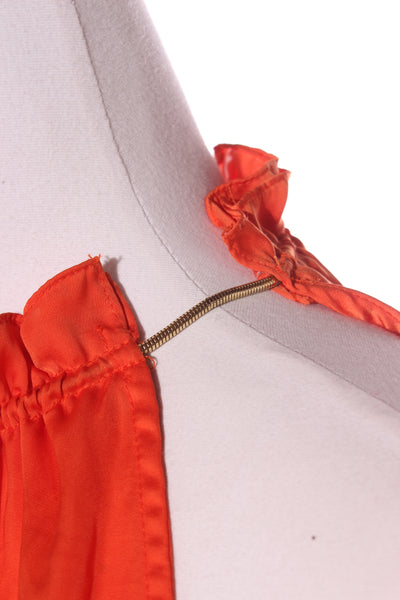 ZARA - Satin high neck top - Orange! 12