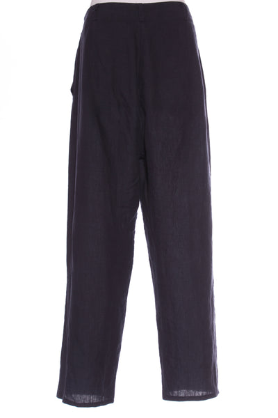 REPERTOIRE (NZ) "Cleo" navy pleat linen pant! 14