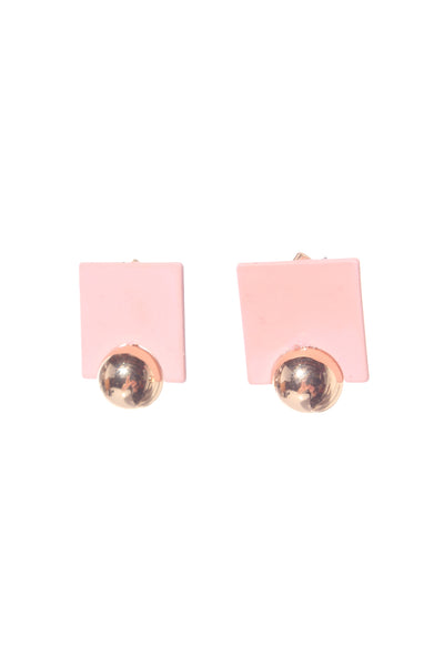 Blush metal + gold earrings!