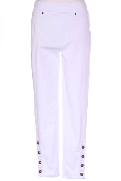 ELLA J (LN) White studded pull on jeans! 10