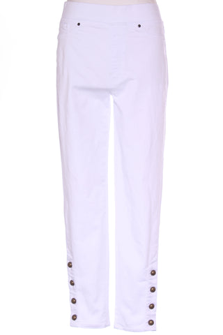 ELLA J (LN) White studded pull on jeans! 10