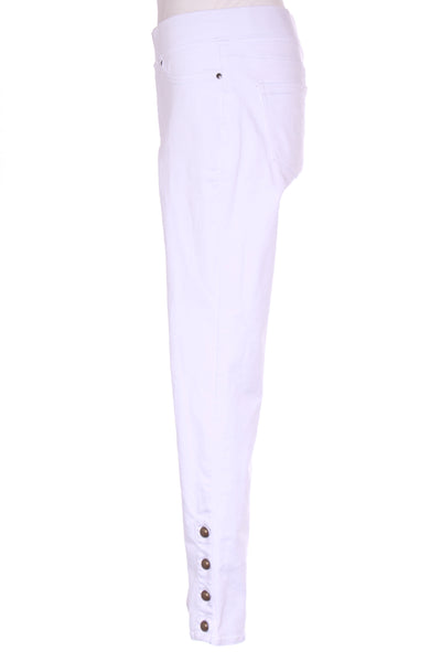 ELLA J (LN) White studded pull on jeans! 10