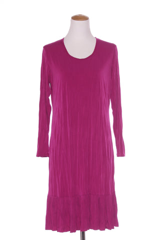 REVUE - Pleated hem stretch dress - Magenta! 14