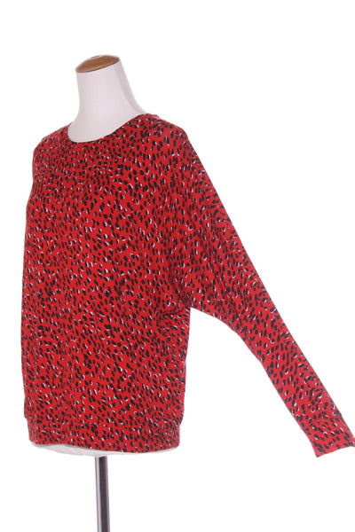 URBANOLOGY - Leopard print viscose batwing top! 12-14