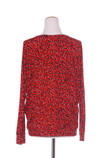 URBANOLOGY - Leopard print viscose batwing top! 12-14