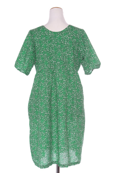 KILT (NZ) Green floral seersucker cotton dress! 12