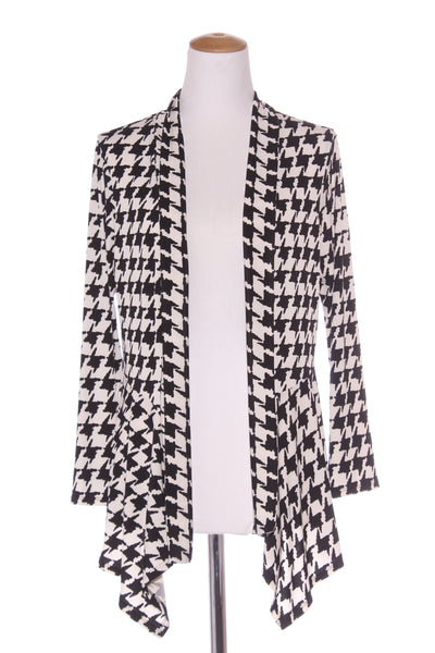 FRANK LYMAN (CA) Houndstooth drape cardi/jacket! 14