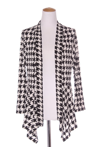 FRANK LYMAN (CA) Houndstooth drape cardi/jacket! 14