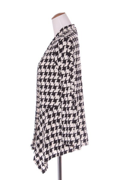 FRANK LYMAN (CA) Houndstooth drape cardi/jacket! 14