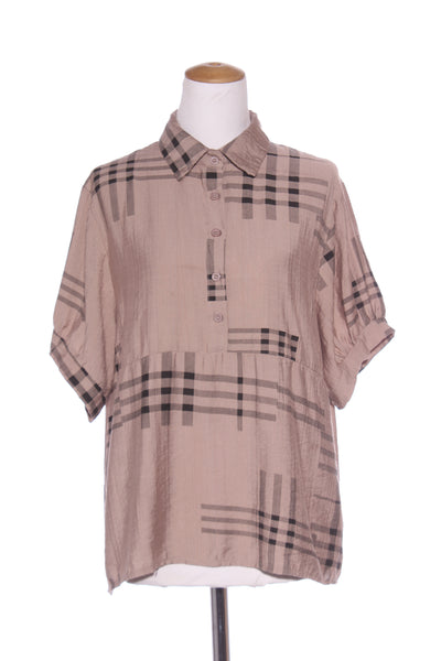 I ❤️ TEE (KOR) Plaid print S/S shirt! 1