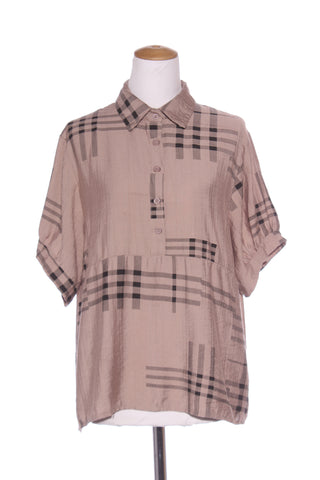I ❤️ TEE (KOR) Plaid print S/S shirt! 1