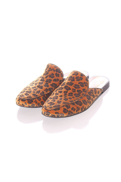 HEY MONDAY - Leopard leather Veronica slide! 9.5