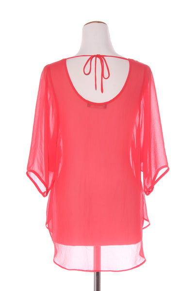 BETTY MONROE (NZ) Coral chiffon top! 10-12