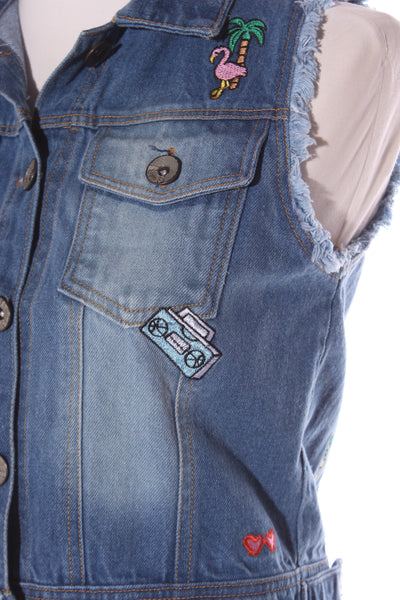EMILY - Applique crop denim vest! 8