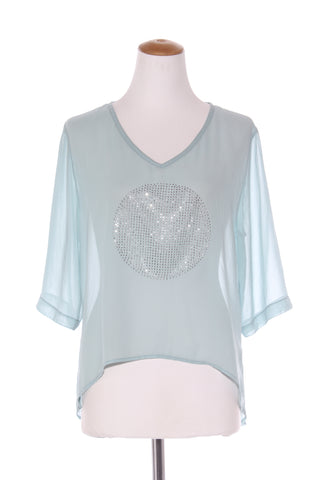 CASHEWS (NZ) Embellished circle chiffon top! 10