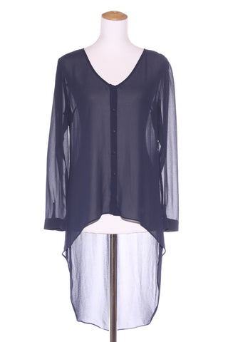 AUGUSTINE - Navy high low chiffon shirt! 12