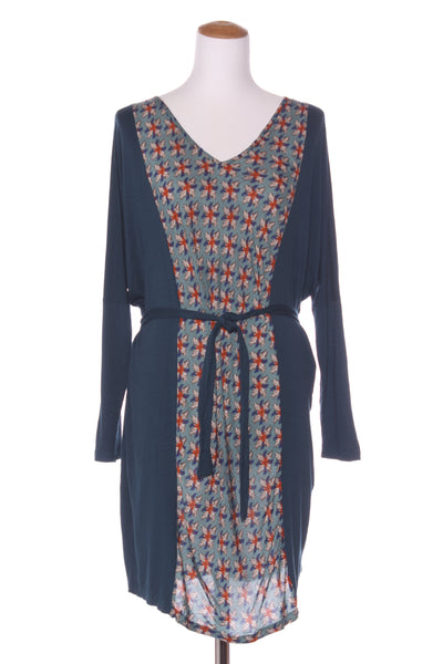 KILT (NZ) Reversible teal  panel dress OS! 8-16