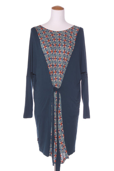 KILT (NZ) Reversible teal  panel dress OS! 8-16