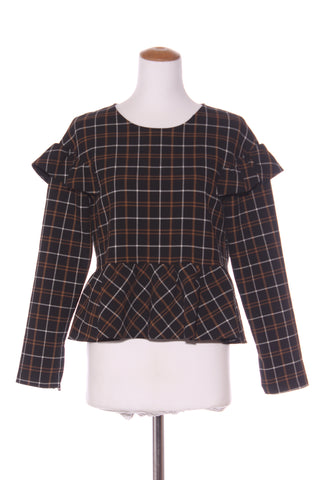 ZARA - Tan plaid ruffle sleeve top! 14