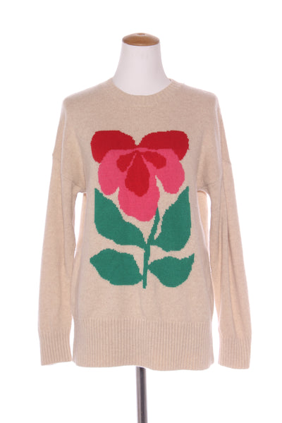 GORMAN - Lambswool + merino knit - Flower print! 8-12