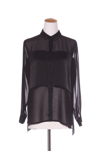 Satin + chiffon panel shirt! 12