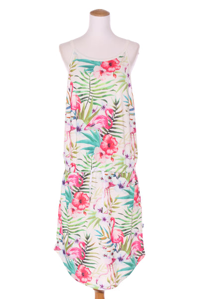 HOME-LEE - Tropical flamingo print dress! 10-12
