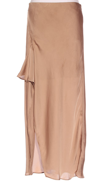 GLASSONS - Front split satin maxi skirt - Bronze! 14