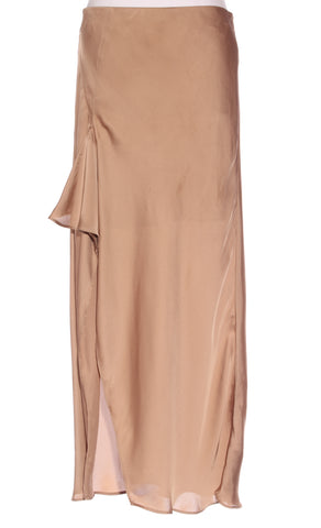 GLASSONS - Front split satin maxi skirt - Bronze! 14