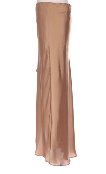 GLASSONS - Front split satin maxi skirt - Bronze! 14