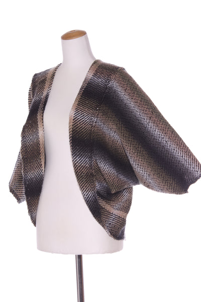 HANDWOVEN By Wilma Rajka-Van Vetze - Wool knit cardi! 8-14