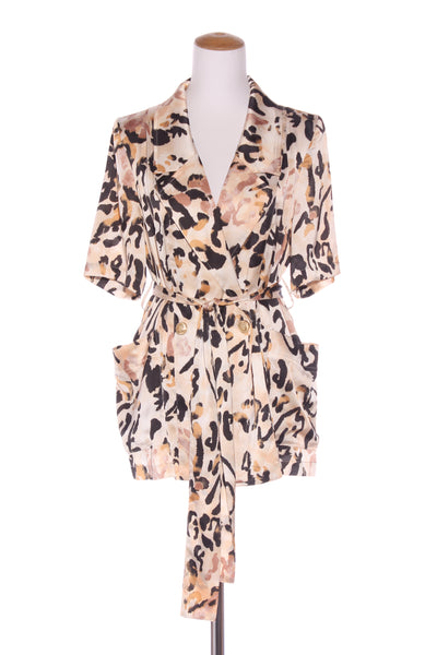 MOTTO - Beige animal satin shirt/jacket! 12