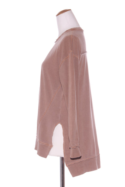 FOXWOOD - Washed milk chocolate cotton sweater! 6-10