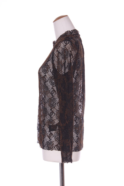 STORM - Velvet flocked lace top 12