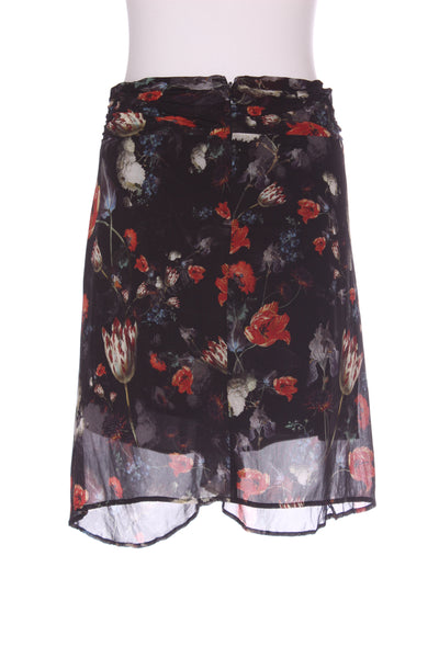STORM - Floral print silk mini skirt! 8-10