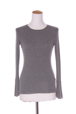 REPERTOIRE (NZ) "Eiffel" rib knit L/S flare sleeve tee! 8-10