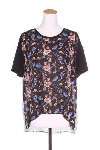 KETZ-KE - Floral + stripe panel top! 14