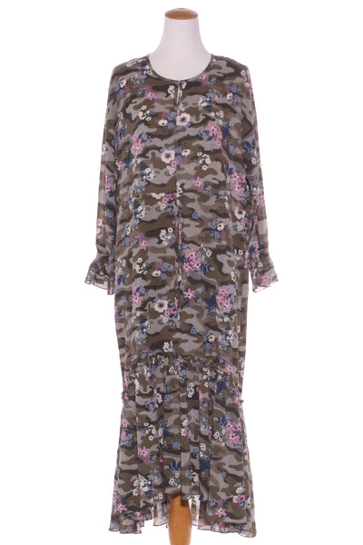 KETZ-KE (BN) "Graphic" floral camo maxi dress! 10-12