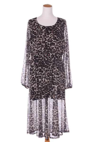 SARA - Leopard print lined mesh midi dress! 14