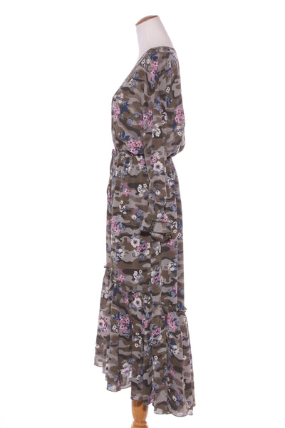 KETZ-KE (BN) "Graphic" floral camo maxi dress! 10-12