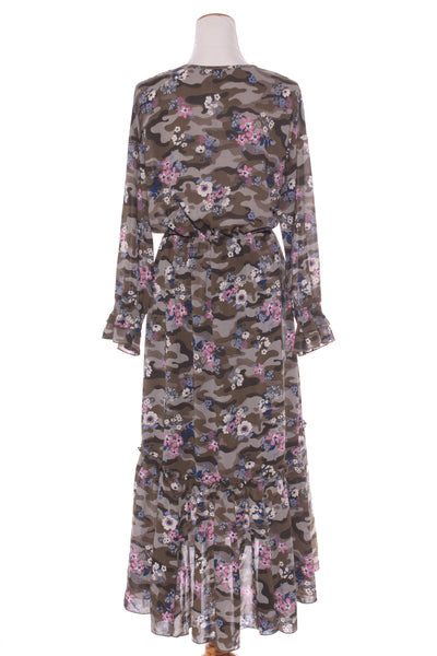 KETZ-KE (BN) "Graphic" floral camo maxi dress! 10-12