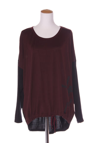 DUO (LN) Drawstring hem Amiens merino splice top! 18