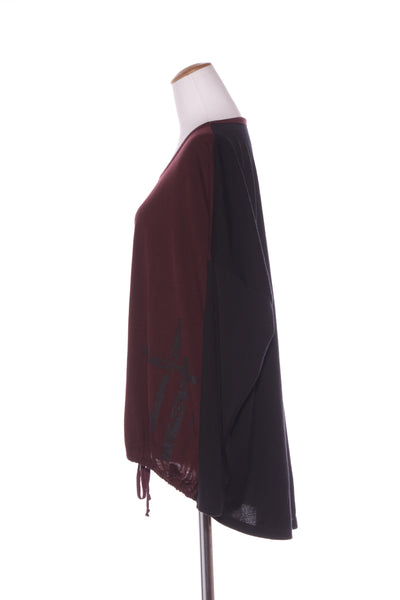 DUO (LN) Drawstring hem Amiens merino splice top! 18