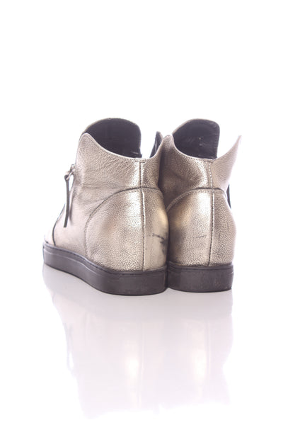 MINX "Willott" metallic gold leather boots! 41